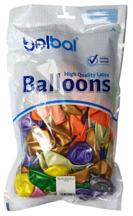 Balon Metallic 9`  100 szt MIX KOLORÓW