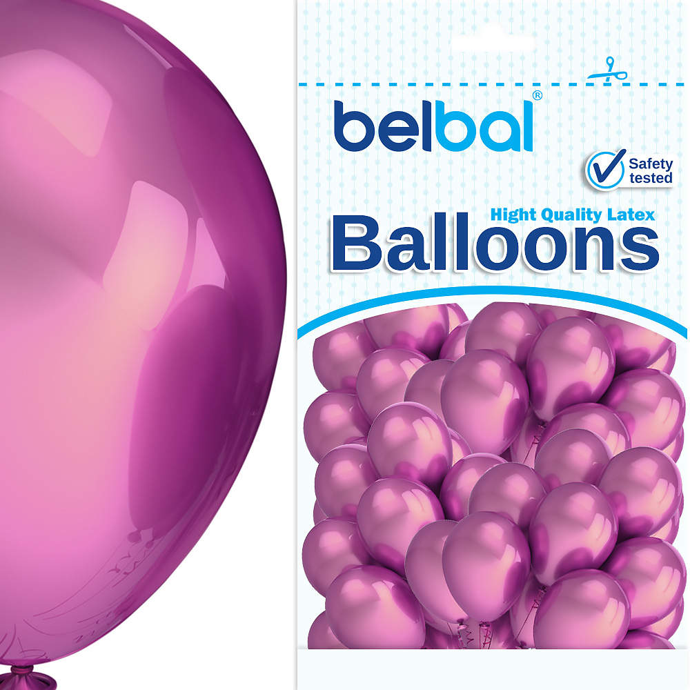 Balon Metallic 9` 100 szt JASNO RÓŻOWE Balony metallic 9 cali jasno różowe 100 sztuk, balony lateksowe o połyskliwej powierzchni