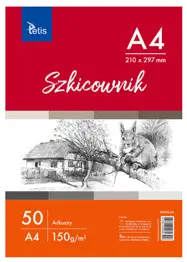 SZKICOWNIK A4 50kartTetis