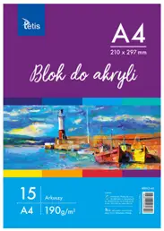 Blok do AKRYLI  A4  15kartTetis