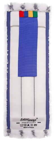 Mop płaski 40 MikroGrunt KIESZEN + KOMBI Mop płaski 40cm kieszeniowy z mikrowłókien niebieski do mycia powierzchni