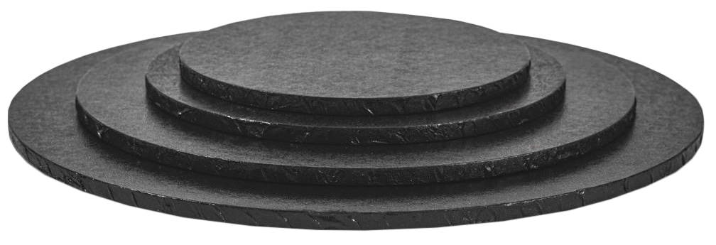 Podkładka okrągła czarna 1,2 mm grubości średnica 25 cm do tortów
