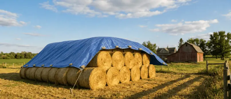 Plandeka niebieska 5x8m 1szt — zdjęcie 4
