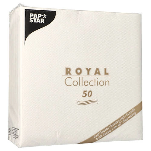 Serwetka bankietowa 40x40 cm biała 50 sztuk Royal Collection PAP STAR włókninowa