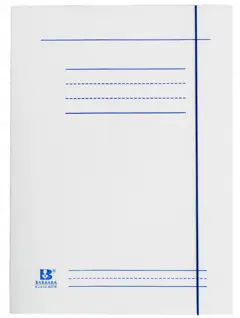 Teczka papierowa z gumką biała A4250g  NADRUK