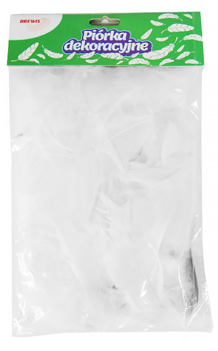 Piórka Małe Białe 7gP7-1 Piórka najwyższej jakości, są doskonałym dodatkiem do wszelkiego rodzaju prac kreatywnych. Idealne do własnoręcznie tworzonych dekoracji, elementów garderoby i wystroju wnętrz, a także do dekorowania pudełek, prezentów. Chętnie używane przy dziecięcej ...
