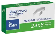Zszywki biurowe 24/8  500sztGZ101-D TETIS