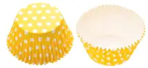 Papilotka POLKA ŻÓŁTE GROSZKI 50x32 12sz