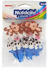 Naklejki z pianki Zwierzaki 12sztPVC36