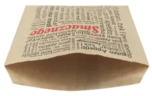 Opakowanie na FRYTKI 200g  200szt Torebka szara Smacznego PE 140x100