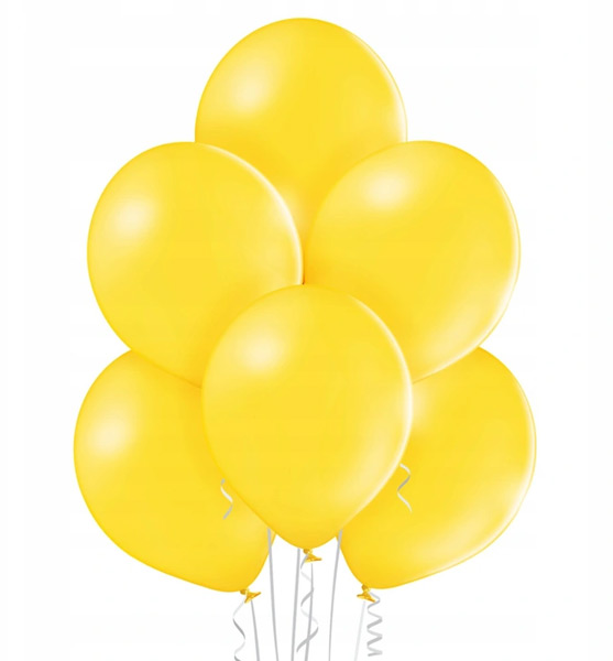 Balon Metallic 9` 100 szt ŻÓŁTE CYTRYNA Balony metallic 9 cali żółte cytryna, 100 sztuk w opakowaniu.