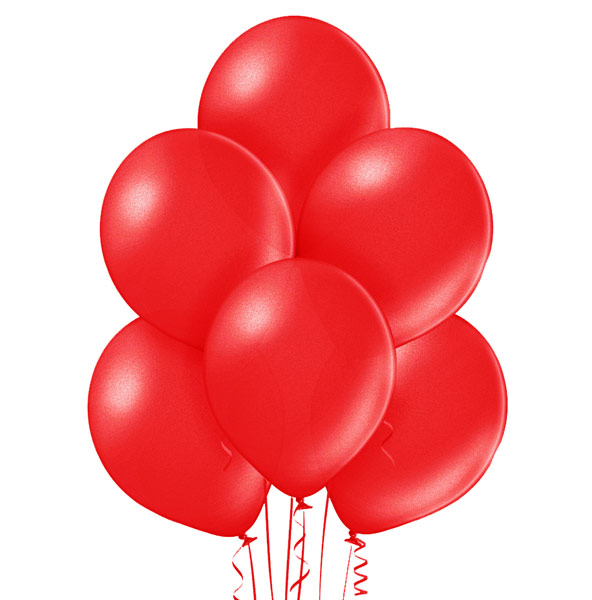 Balony Metallic 9 cali czerwone 100 szt, błyszczące balony do dekoracji