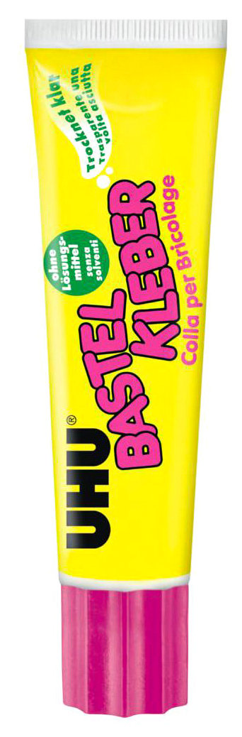 Klej do rękodzieła 90gUHU Bezrozpuszczalnikowy, szybko wiążący klej w stojącej tubie. Biały, po wyschnięciu przezroczysty.
Klei papier, tekturę, skórę, tkaniny, filc, suche i jedwabne kwiaty, korek, zarówno ze sobą, jak również w połączeniu z wieloma tworzywami sztucznymi, met...