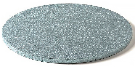 Podkładka pod tort okrągła fi-25cm błękitna, sztywne tworzywo, grubość 1,2cm