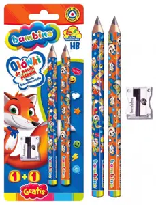 Ołówek grafitowy dzięki trójkątnemu przekrojowi, prawidłowo kształtującemu układ dłoni, jest idealny do nauki pisania. Opakowanie zawiera: 2szt.

