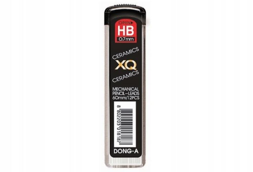 Wkłady grafitowe do ołówka automatycznego 0,7mm HB Dong-A XQ Ceramics, opakowanie 12 sztuk