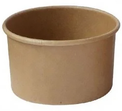 Kubek papierowy kraft 245ml do lodów, opakowanie 25 sztuk.