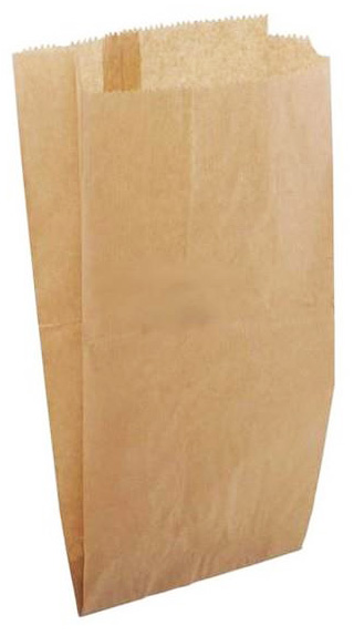 Torba papierowa fałdowa szara 41x24x8 cm, opakowanie 250 szt.