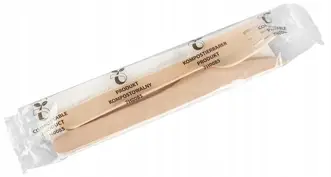 KONFEKCJA: Widelec+Nóż+ Serwetka eco1szt DREWNIANE