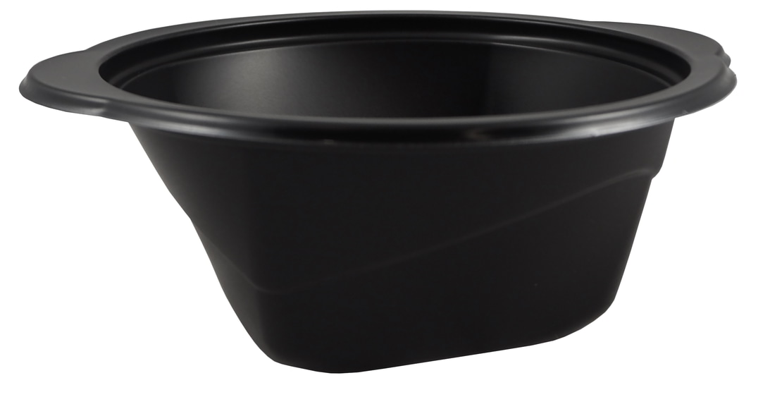 Pojemnik obiadowy do ZGRZEWU Miska 350ml CZARNY  fi 115mm  50szt