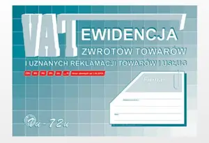 DR Ewidencja VAT zwr.tow.i uzn.reklam.A4O VU72-U