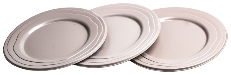 Talerz FESTILINE szary 24 cm, zestaw 20 sztuk, seria COLLECTION