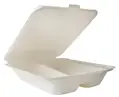 Pojemnik obiadowy z trzciny dwudzielny 50 szt    21/19,2/6,1cm  1200 ml