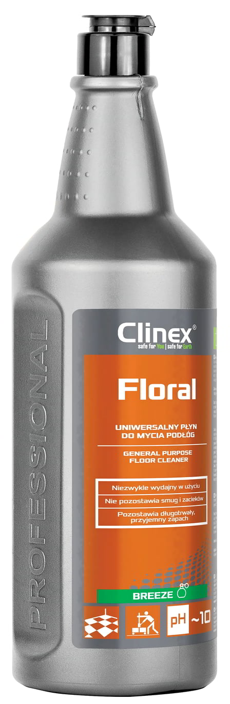 Płyn do mycia podłóg CLINEX Floral Blush 1L w butelce z czarnym dozownikiem