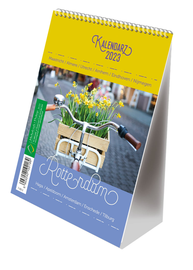 Kalendarz biurkowy,
   *format: B6,
   *papier offsetowy 90g biały,
   *układ stron: 1 tydzień - 1 strona,
   *ilość stron: 64.