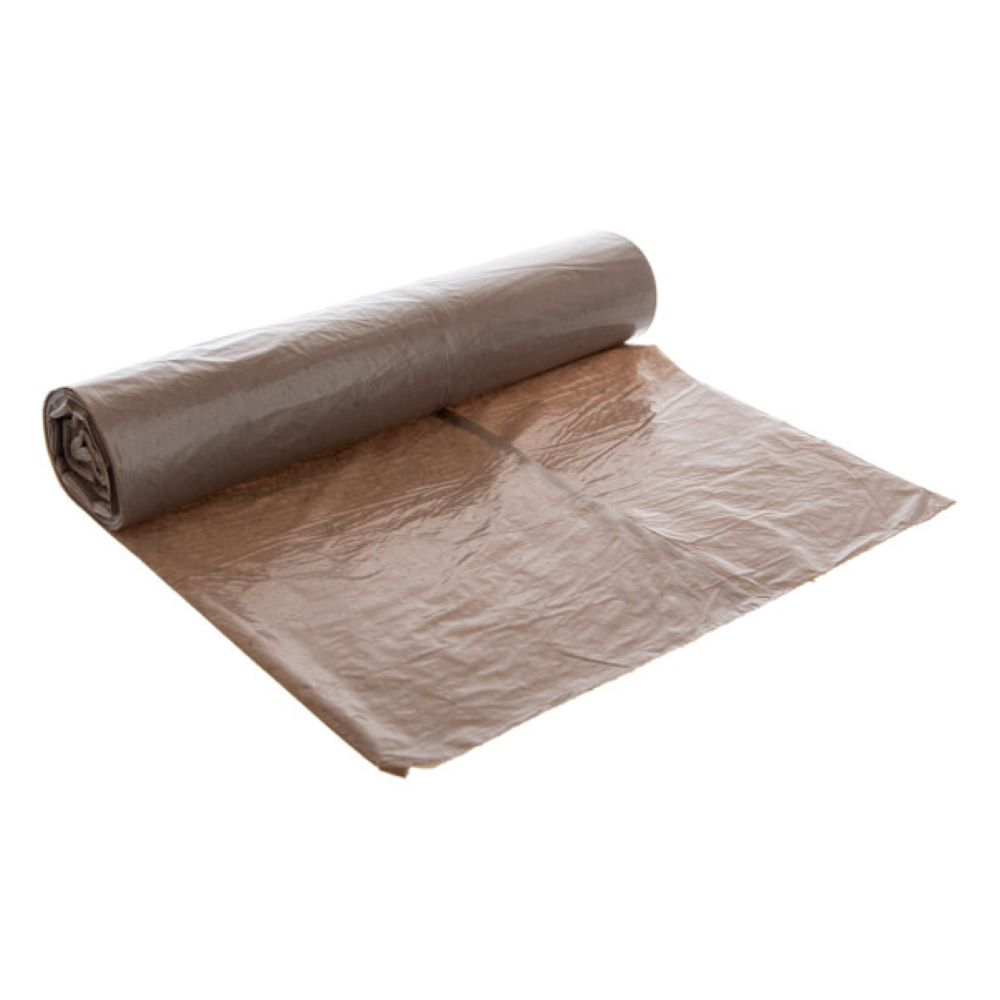 Worki na śmieci LD 35L 50/60 50szt BRĄZOWE grubość folii 20 mikronów Worki na śmieci LD 35L brązowe z folii LDPE 20 mikronów, rolka 50 sztuk.