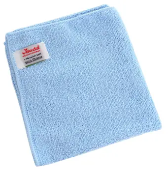 Ścierka Vileda r-Micro Tuff Swiftmikrofibra niebieska Ściereczka r-Micro Tuff Swift jest pierwszą ściereczką Vileda Professional wykonaną w 100% z materiałów pochodzących z recyklingu co sprawia, że ściereczka jest przyjazna środowisku. Mikrowłókna z łatwością usuwają tłuste ślady palców i uporczywe zabru...