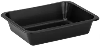 Pojemnik obiadowy do ZGRZEWU I dzielny CZARNY 187/137/50 100szt 850ml