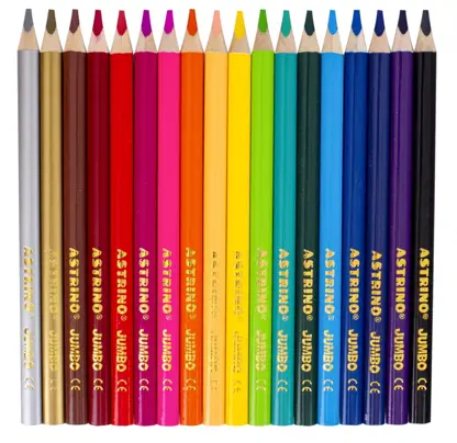 Kredki Ołówkowe 18 kol. w drewnie JUMBOASTRA