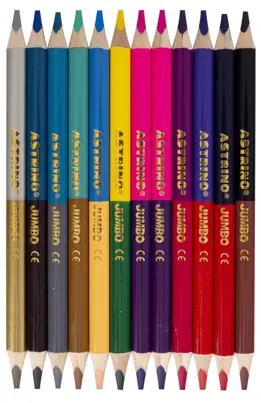 Kredki Ołówkowe okrągłe 12=24 kol Dwustronne JUMBO ASTRA