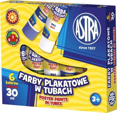 Farby Plakatowe 30ml 6 kol. TUBAASTRA