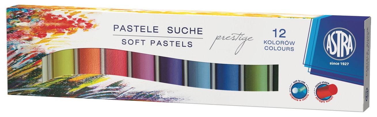 Pastele suche o kwadratowym przekroju są wykonane z wyoskiej jakości pigmentów zmieszanych z glinką kaolinową. Służą do rysowania cienkich linii, delikatnych śladów lub do malowania szeroką smugą. Można je rozcierać i nawarstwiać uzyskując delikatne pr...