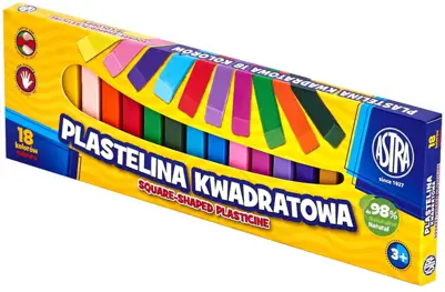Plastelina 18 kol. KwadratowaASTRA