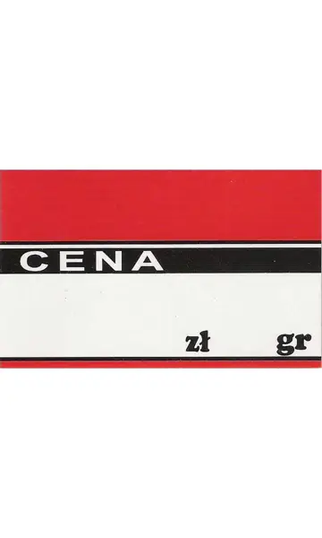 Winieta cenowa laminowana średnia