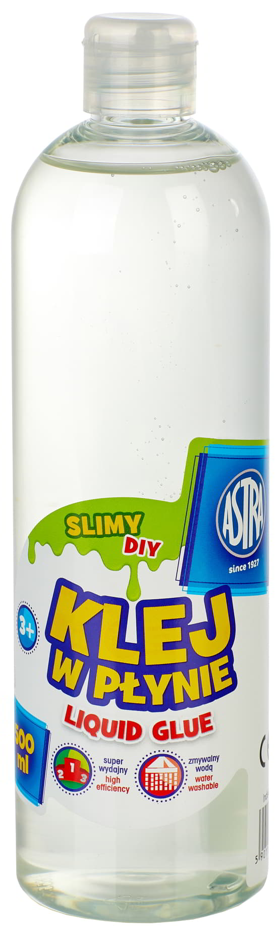 Klej PVA służy do przygotowania masy plastycznej typu slime.

