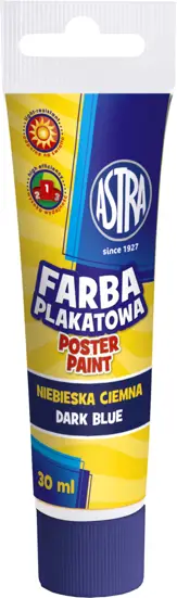 Farba plakatowa tuba 30 ml-ciemna niebieASTRA