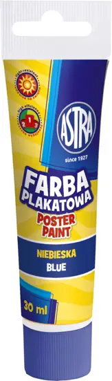 Farba plakatowa tuba 30 ml-niebieskaASTRA