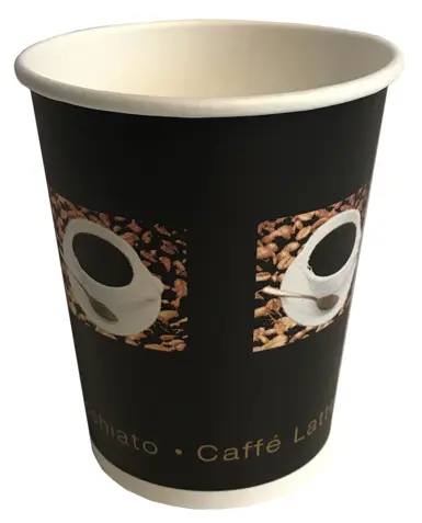 Kubek papierowy 240ml Ciemny brąz 50szt średnica 80mm