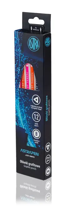 Ołówek grafitowy z gumką B ASTRA
