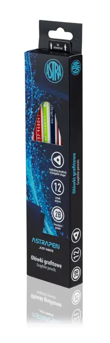 Ołówek grafitowy z gumką 2B ASTRA