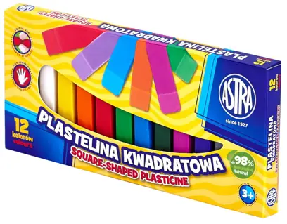 Plastelina 12 kol.KWADRATOWAASTRA