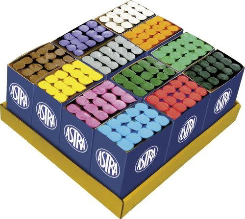 Plastelina Zestaw 180szt (12 kol x15szt)ASTRA Zestaw plastelin w ekonomicznym opakowaniu wykonana na bazie wosku. Jest miękka i elastyczna, nie klei się do rąk, nie wysycha na powietrzu. Konsystencja pozwalająca na łączenie podstawowych kolorów dla uzyskania szerokiej palety barw. Opakowanie zawie...