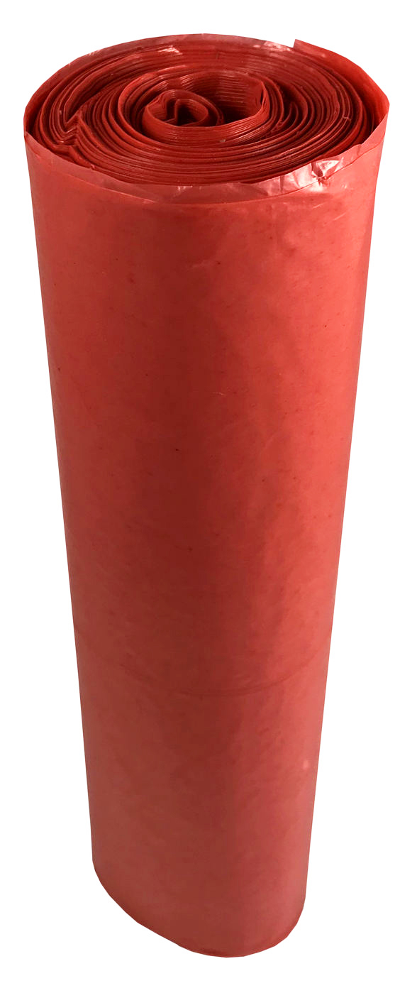 Worki na śmieci LD 120L 70/110 kol 25szt CZERWONE/ŻÓŁTE Rolka czerwonych worków na śmieci LD 120L, 25 sztuk, z folii LDPE.