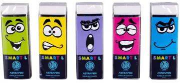 Gumka Smart to seria gumek z uroczymi buźkami wyrażającymi emocje. Jest bardzo wydajna i nie niszczy papieru.