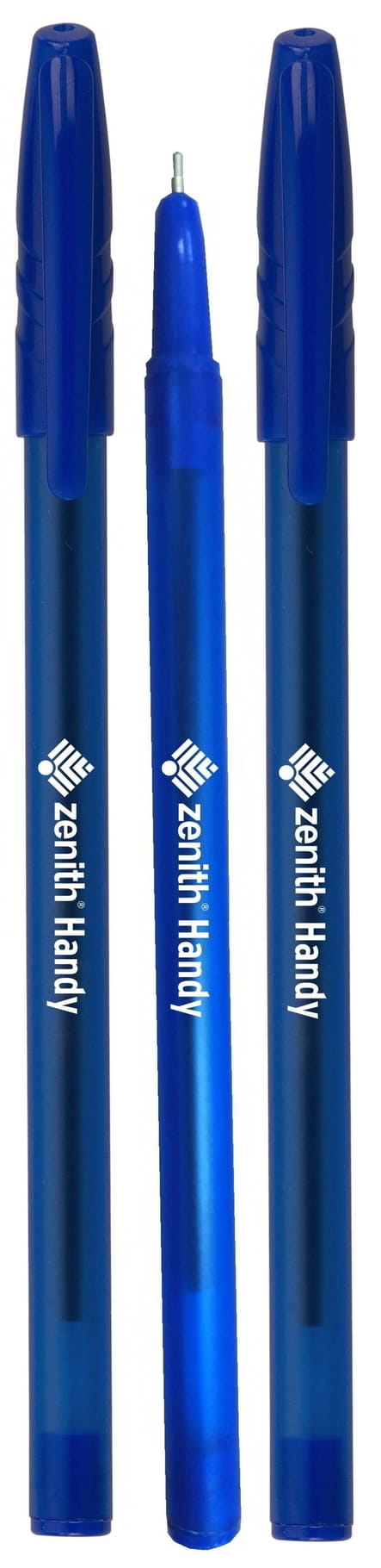 Długopis Zenith Handy niebieski z wkładem 0,7mm, plastikowy ze zdejmowaną ochroną.