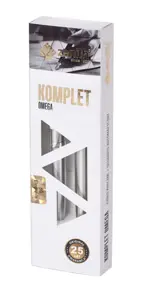 Zestaw Zenith Komplet Omega ze srebrnymi długopisami automatycznymi, opakowanie pudełko kartonowe